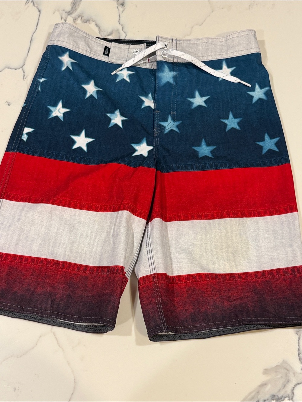 Vans off the Wall Era board shorts  stars & stripes Red,White & Blue youth 27/14